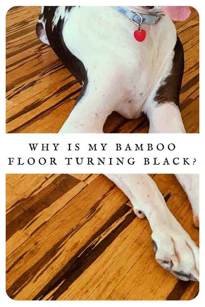 why is my bamboo floor turning black
