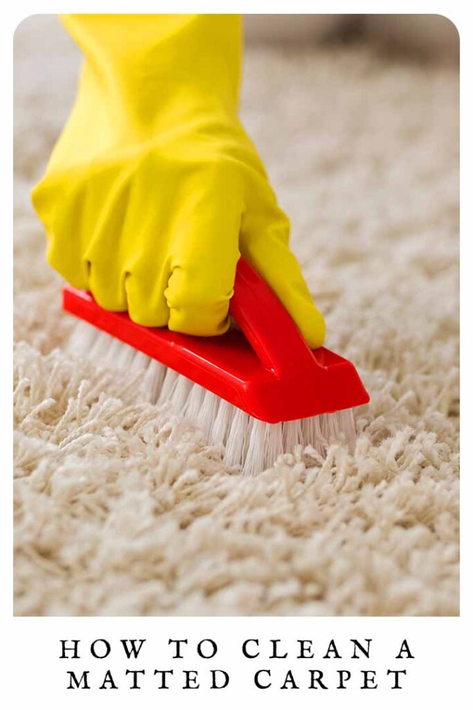 how to clean matted carpet